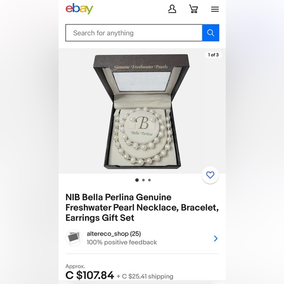 Bella Perlina Fresh Water Pearl Set - Picture 2 of 5